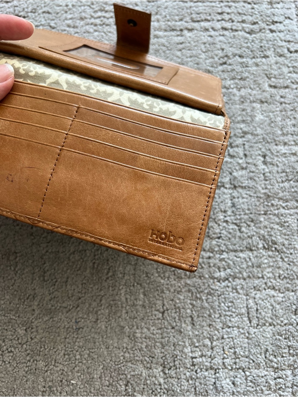 HOBO Embossed Tan Leather Wallet - Picture 11 of 16
